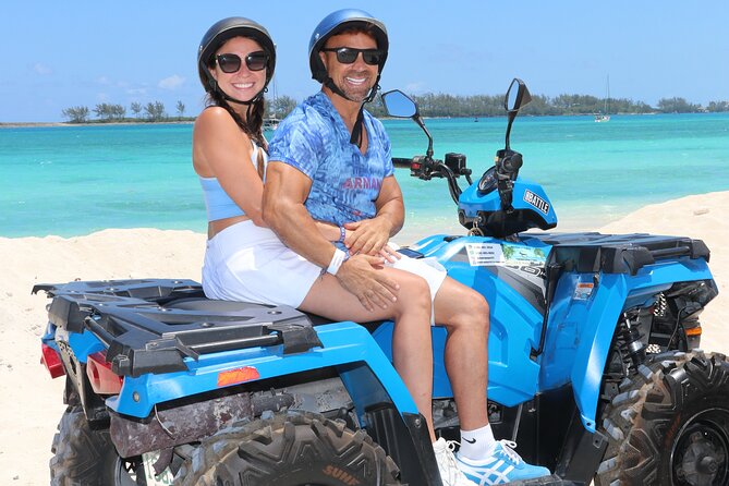 ATV Half Day City Tour in Nassau: Guided Tour With Free Samples - Junkanoo Beach: Harbor Photos and a Longer Pause