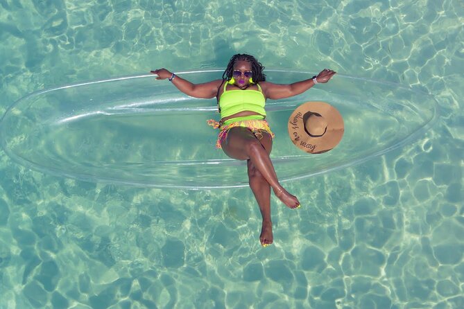 Beach Day and Clear Kayak Photoshoot in Bahamas - Stop 1 in Freeport: Grand Bahama audio tour and drone shots from a clear kayak