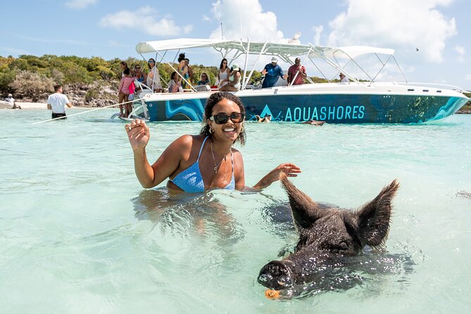 Exuma Powerboat Tour from Nassau with Swimming Pigs - Staniel Cay Yacht Club lunch stop: a needed break that most people enjoy