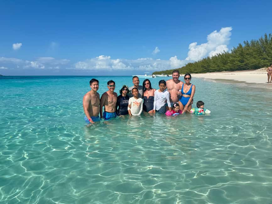 Nassau: 4-Island Tour Swimming Pigs, turtles, snorkeling - Rose Island: postcard sand, calmer water, and a real cooldown
