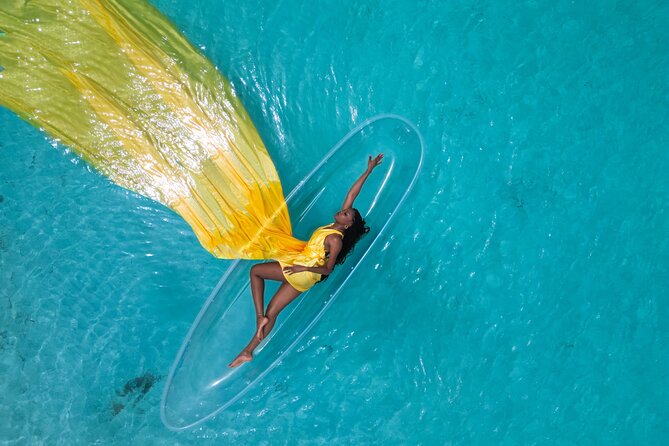 Nassau Clear Kayak Drone Photoshoot- Floating Dress - The Clear Kayak Part: What You’re Actually Doing