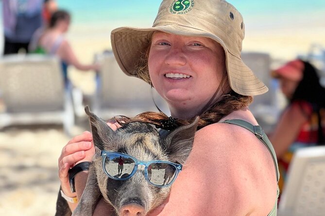 The Ultimate Bahamian Beach Day: Pigs, Jet Ski, Snorkeling & More - Athol Island Pig Beach, feed the pigs, then go full water-sports mode
